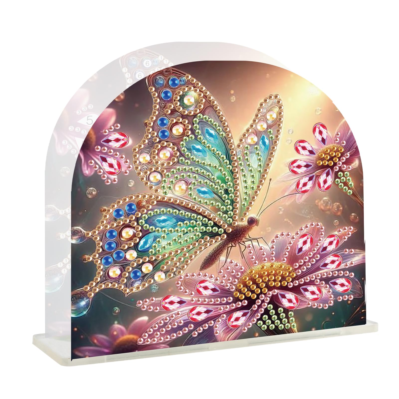 Porte-serviettes de table en acrylique et kit peinture diamant