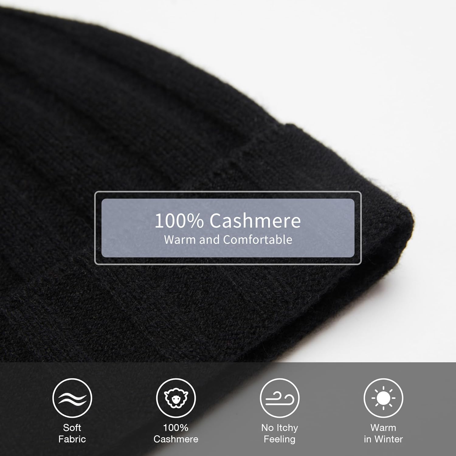 EURKEA 100% Pure Cashmere Winter Beanie Skullies Cap for Men, Soft Warm Lightweight Beanie - Image 6