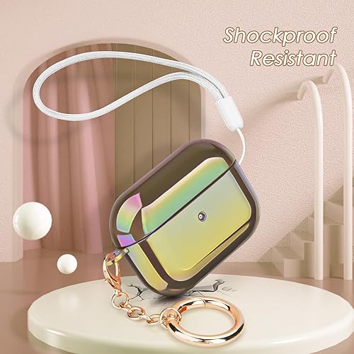 Miniatura 3 de VISOOM Funda para Airpods Pro de 2 generación  Airpods Pro 2 fundas con cordón para mujer, funda protectora de policarbonato duro para iPod Pro 2,