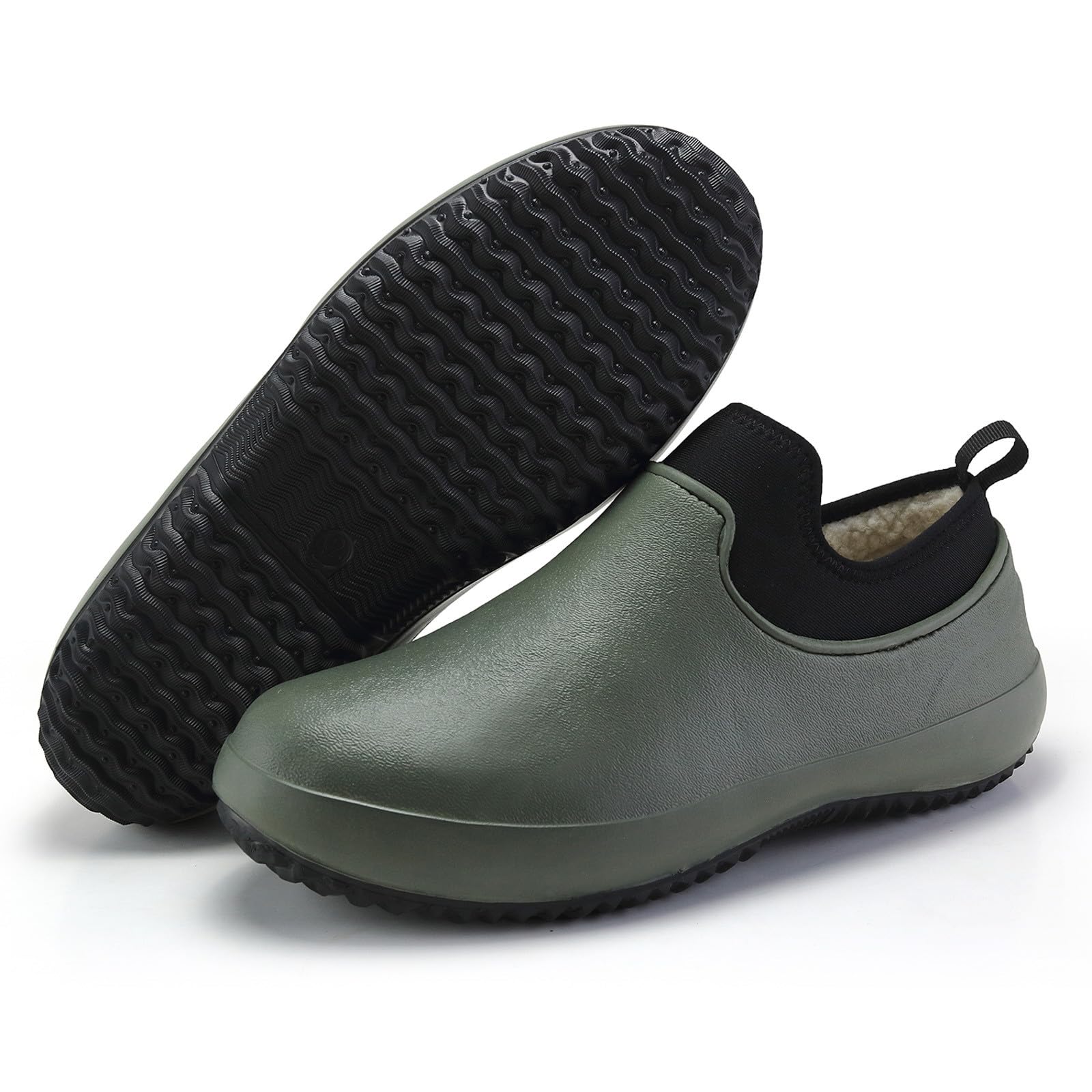 WWricotta Zapatos de Agua EVA para Hombre, para Lavado de Autos, Zapatos de Trabajo de caña Baja, Antideslizantes, Zapatos de Cocina, Ligeros, Impermeables y prácticos_1