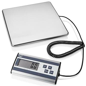 Smart Weigh Digital Postal Shipping Scale, Heavy Duty, 440 lb Capacity, 6 oz Readability, Hold & Tare Function, Stainless Steel Platform