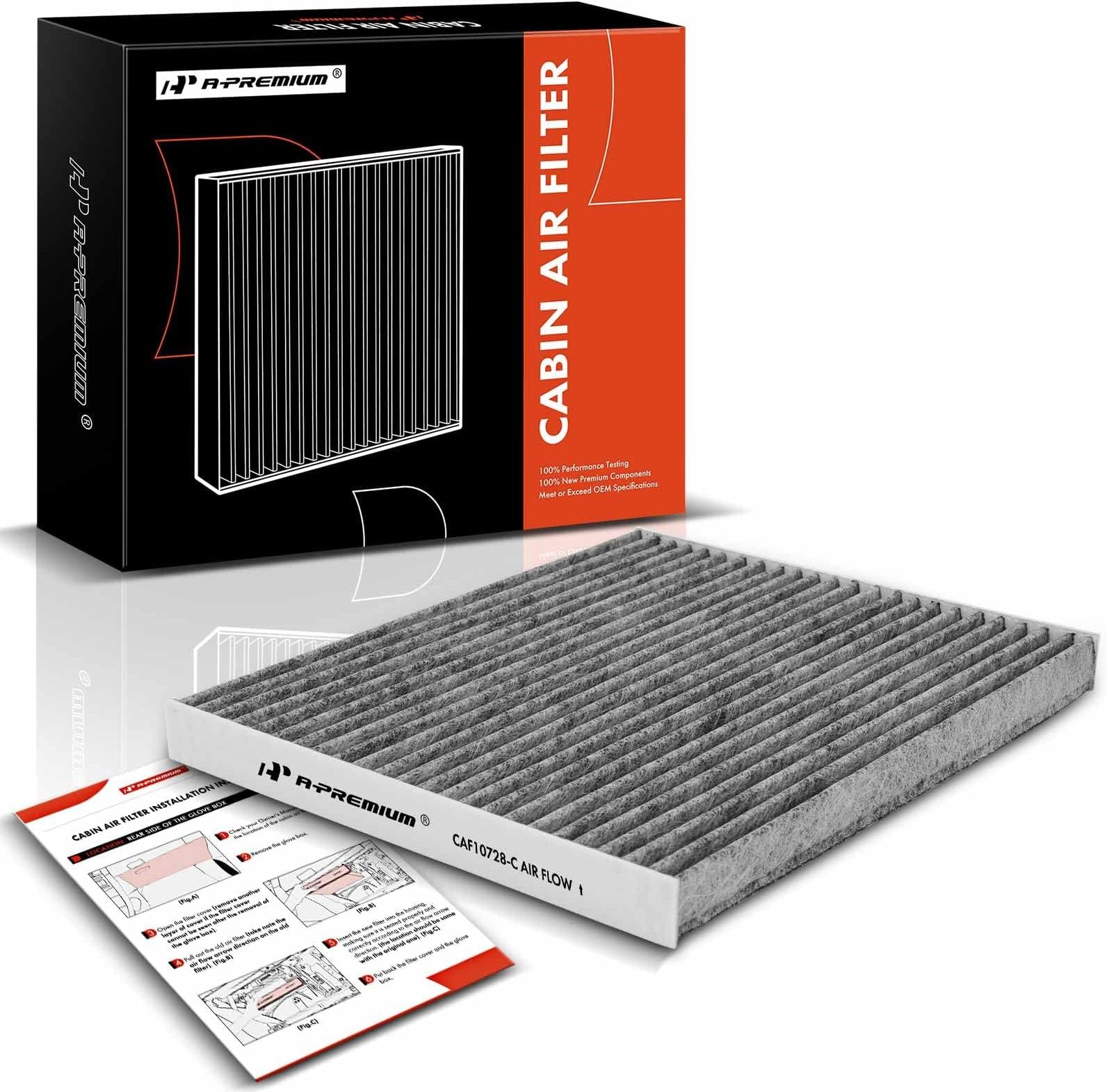 A-Premium Cabin Air Filter with Activated Carbon Compatible with ...