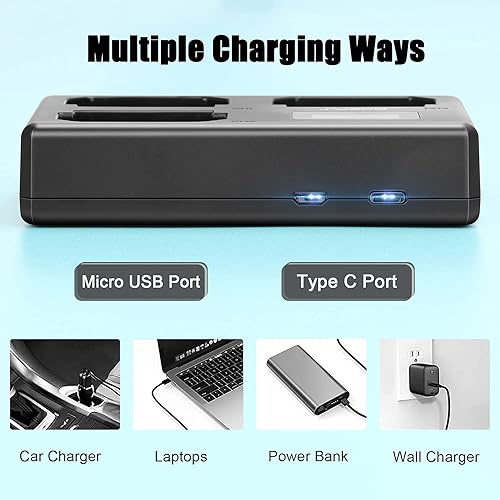 Miniatura 6 de JYJZPB Paquete de 3 baterías de repuesto NP-FZ100 para Sony A7III, A7IV, A7R III, A9, A6600, A6700, A9S, A7R3, A7S III, A7R III y triple cargador de