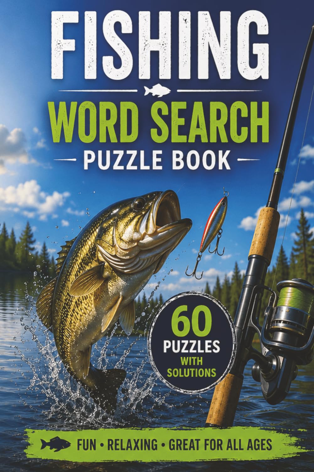 Fishing Word Search Puzzle Book: 60 Puzzles and Solutions