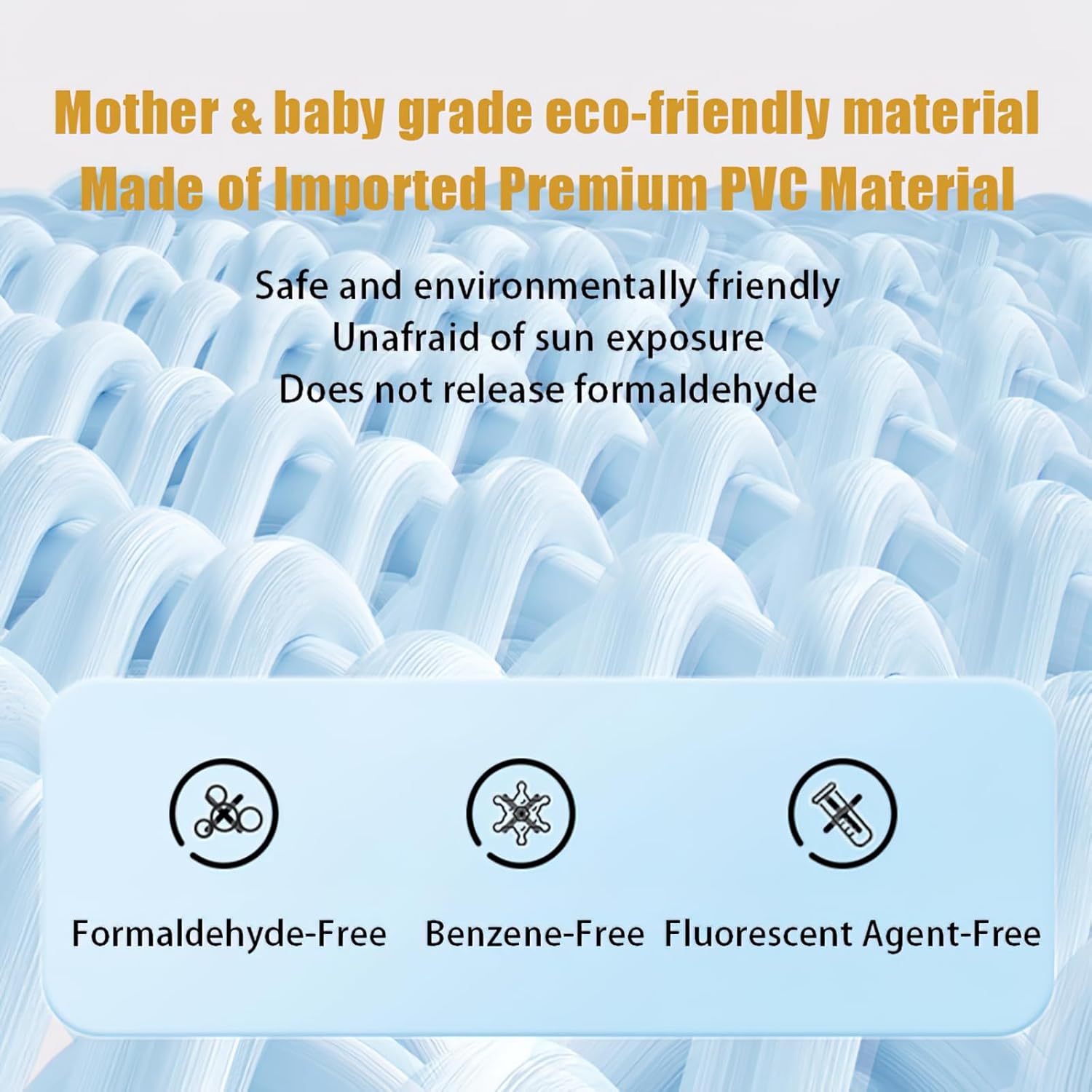 Folding Non Inflatable Swimming Pool, Home Swimming Pool, Mesh PVC Material, Suitable for Backyard Swimming Pool (Blue, 63inch)
