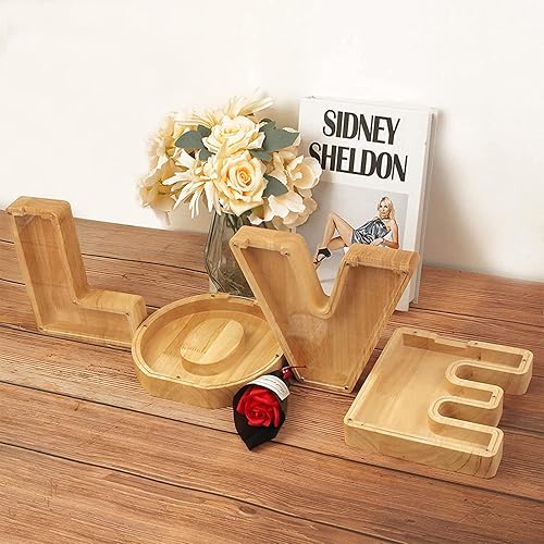 Miniatura 3 de iDIY Alcancía personalizada, caja de dinero para niños, preciosas letras iniciales del alfabeto, alcancías para niños y niñas, caja de dinero