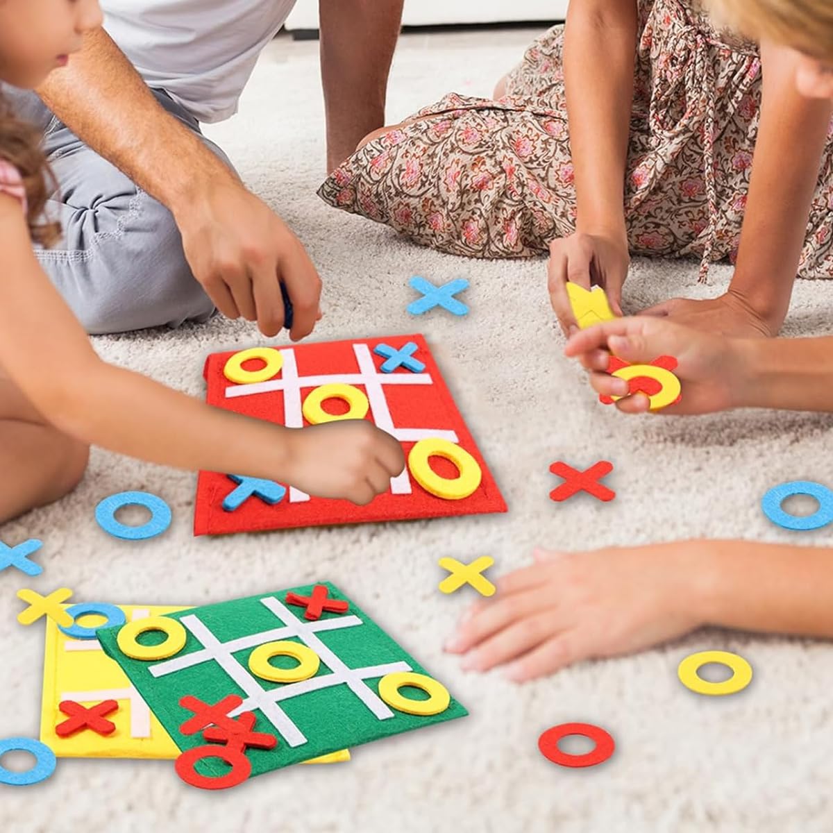 WANGCL 16 sztuk Tic Tac Toe Game, kolorowa gra Tic Tac Town, torba na przyjęcie urodzinowe dla dzieci, zabawka edukacyjna, odpowiednia na urodziny, dzień dziecka, do domu, szkoły, na imprezę