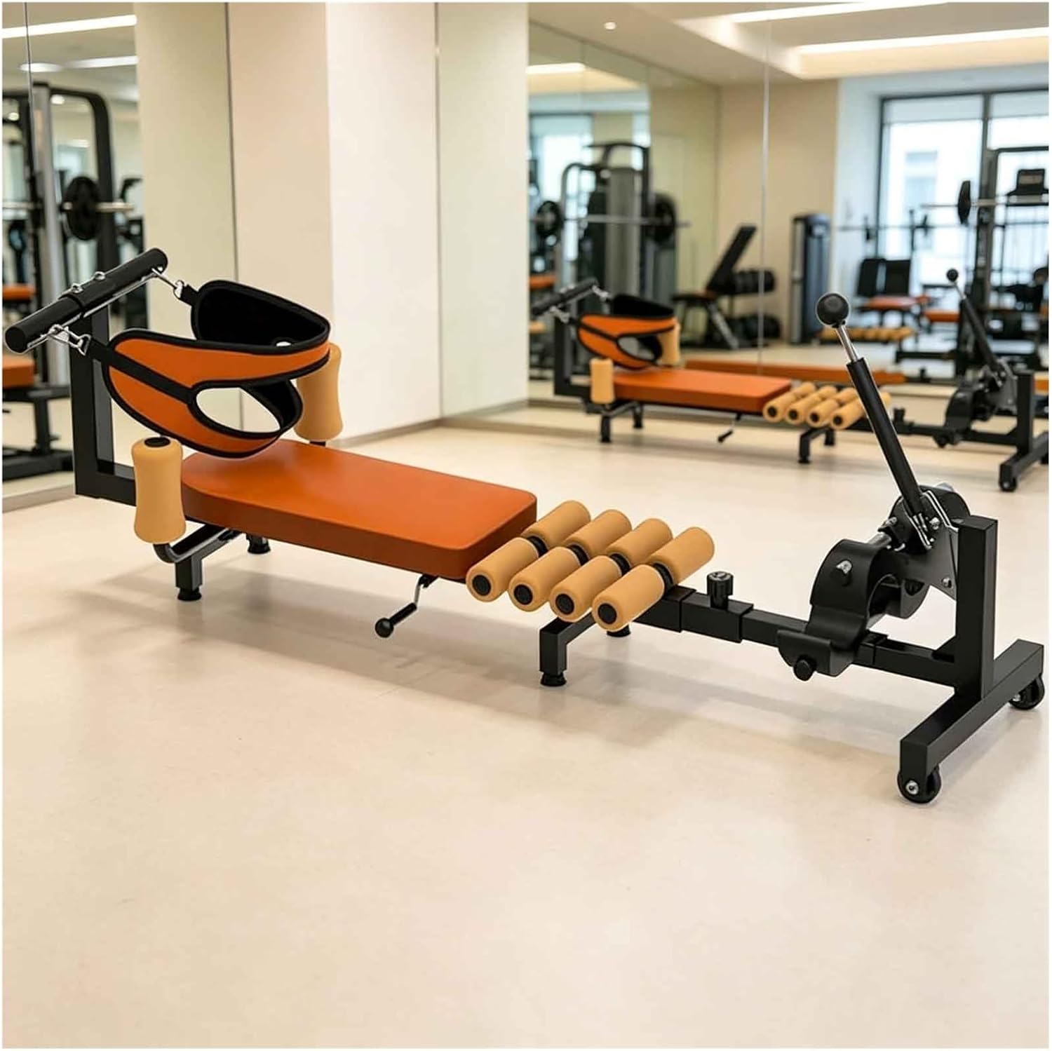 Back Stretch Machine, Traction Decompression Bench, Lower Back Pain Relief, Home Gym Lumbar Spine Traction Inversion Table, 130kg Capacity