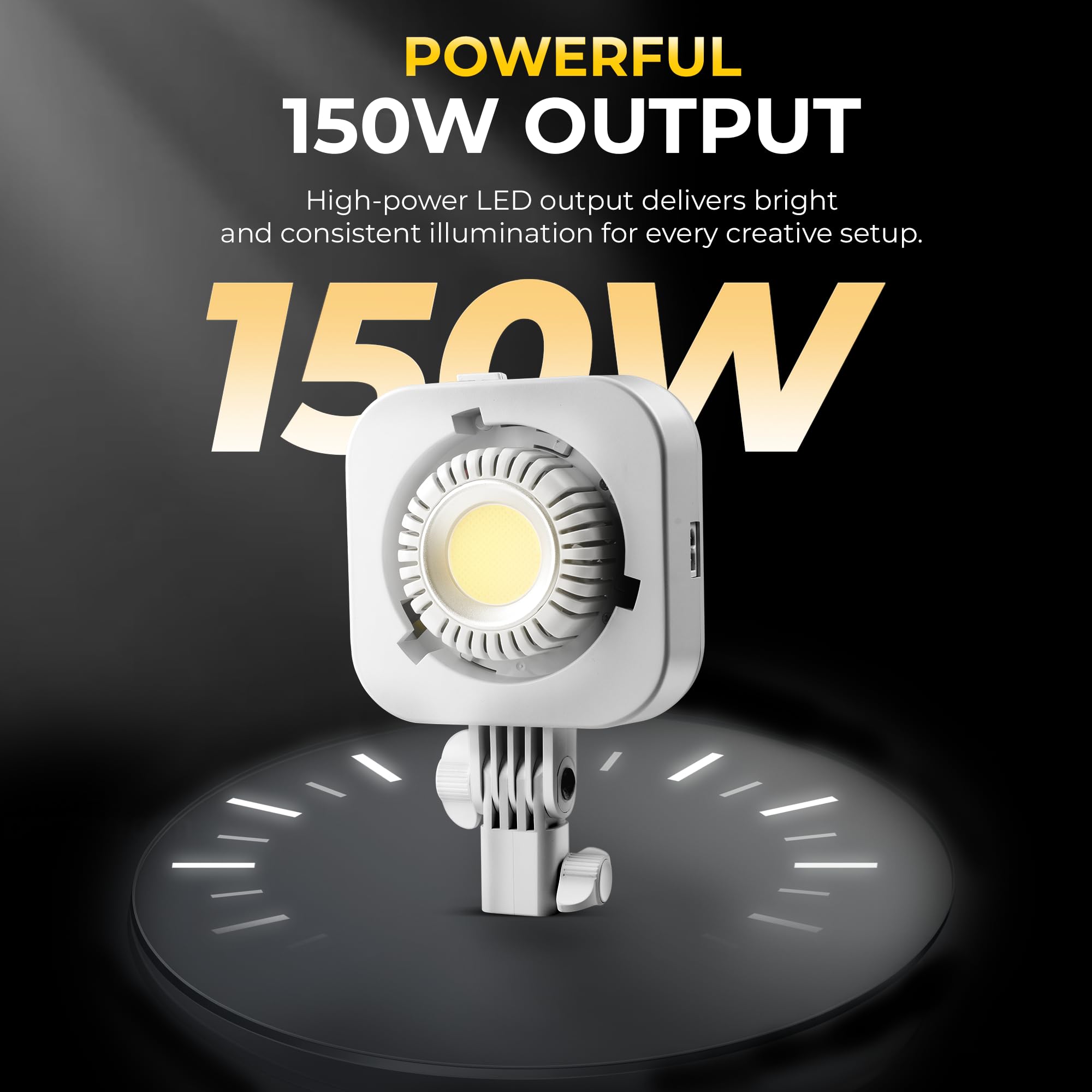 Digitek Lite DCL-150 W Combo Bi-Color COB LED Video Light, 150W Continuous Studio Light, 2700K-6500K, CRI 95+, Bowens Mount, App Control, Reflector for Photography, Videography & Live Streaming — Amazon image 7