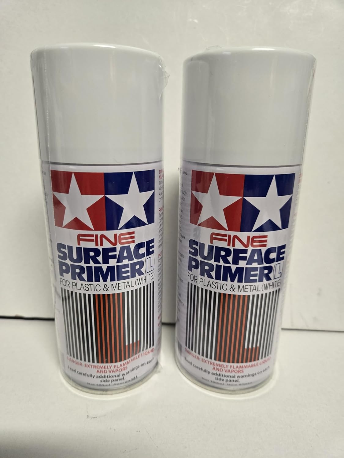 2 PACK COMPATIBLE WITH TAMIYA 87044 FINE Surface Primer L White 180ml for Plastic & Metal INCLUDES CHICAGOLAND RC COUPON