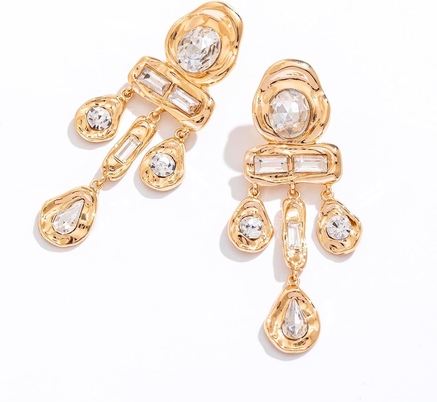 Statement Gold-Tone Crystal Drop Dangle Earrings,Party Prom Jewelry,Great Gift for women - Image 6