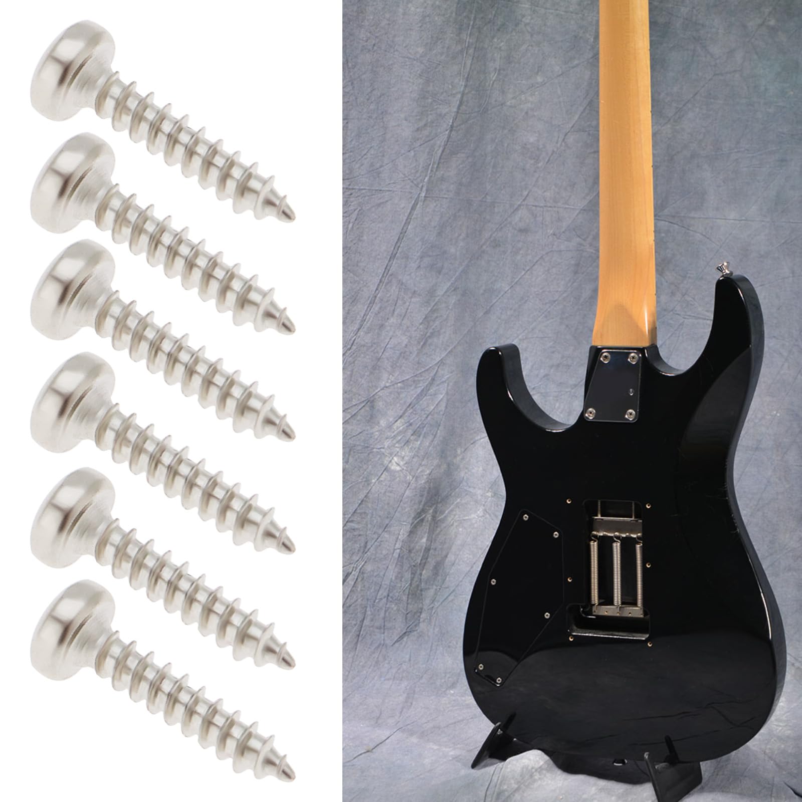 VGOL 50 Pieces Guitar Tuner Machine Head Mounting Screws M2 10mm Metal Guitar Tuners for Acoustic Electric Guitar Bass Silver - Image 2