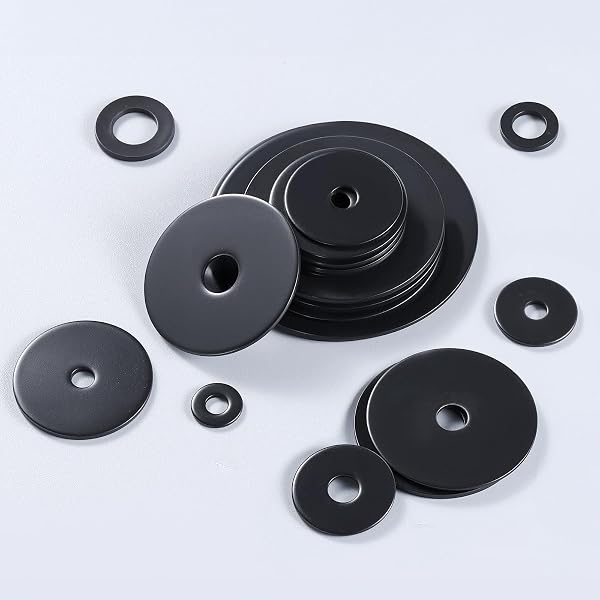 SVLING 25PCS 3/8" x1-1/2 Fender Washers, Black Oxide 304 Stainless Steel 18-8, 3/8" ID x 1-1/2" OD Hardware Flat Washers for Screws Bolts - 4