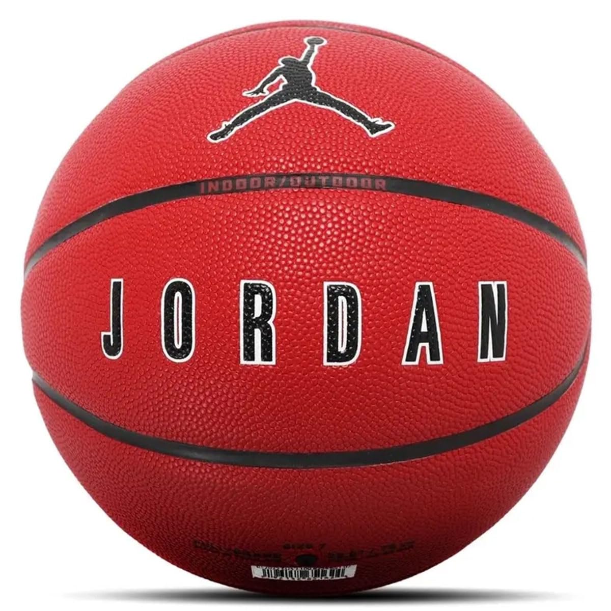 Nike Jordan Ultimate 2.0 Basketball 8P - Indoor Outdoor Basketball Ball - Performance Training Basketball - Delivered Deflated, University Red/Black/White/Black, 7