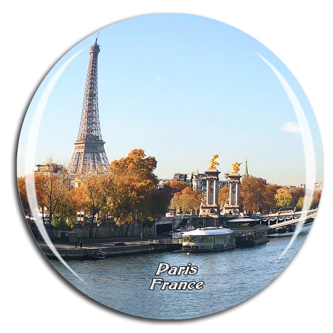 Weekino France Seine River Paris Fridge Magnet 3D Crystal Glass Tourist City Travel Souvenir Collection Gift Strong Refrigerator Sticker