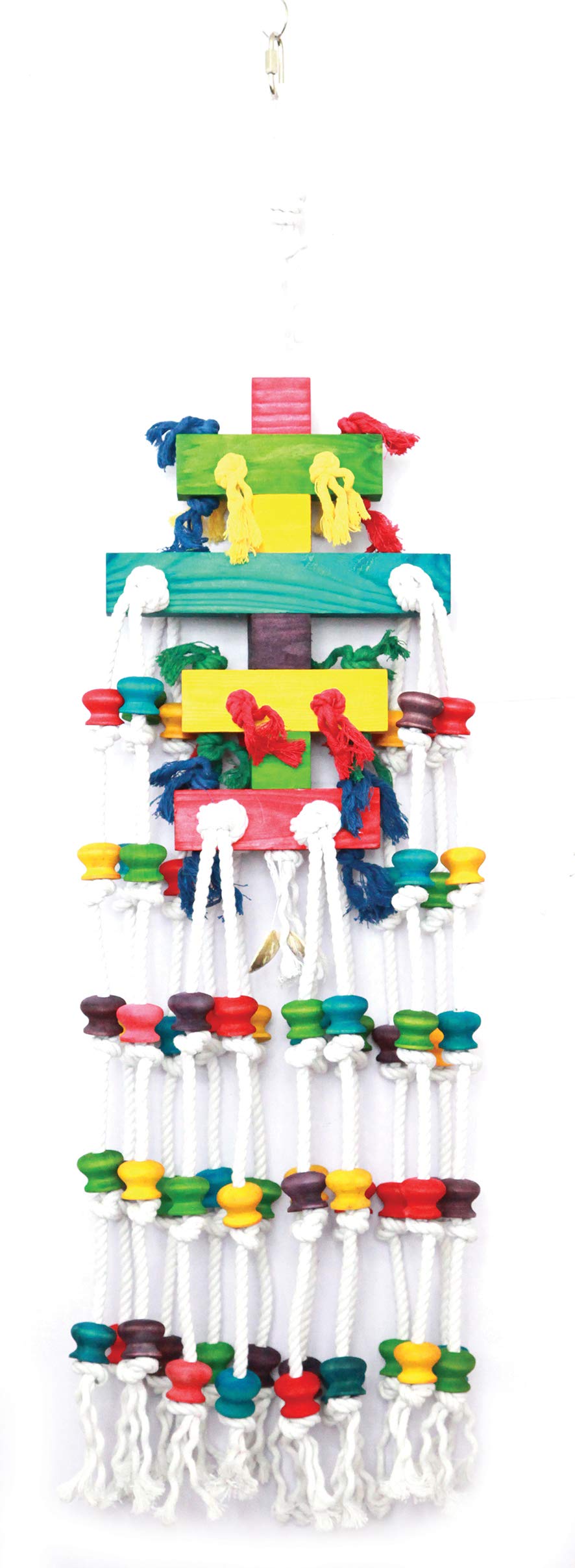 The Bird House Raindrop Parrot Toy Durable Chewable Natural Safe Interactive Colourful Non Toxic Hanging Cage Accessories for Budgies Cockatiels