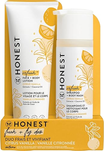 Miniatura 13 de The Honest Company Paquete de champú limpiador 2 en 1 y loción facial de gel corporal, suave para bebé, derivado naturalmente, Lavender Calm, 18.5