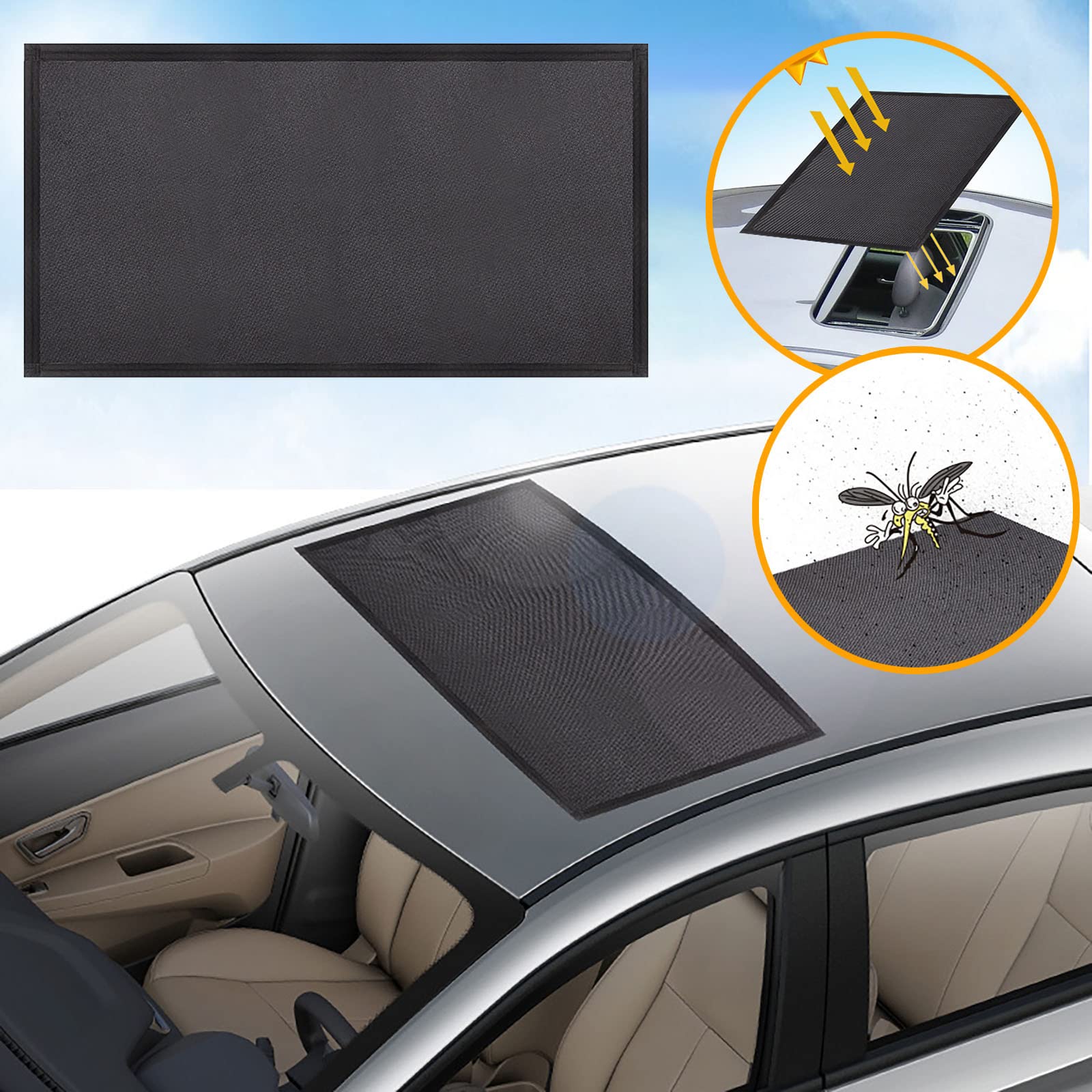Housse De Toit Ouvrant Voiture – étanche Anti-neige Pluie Soleil – Pour Berlines Et SUV – Voyages Camping