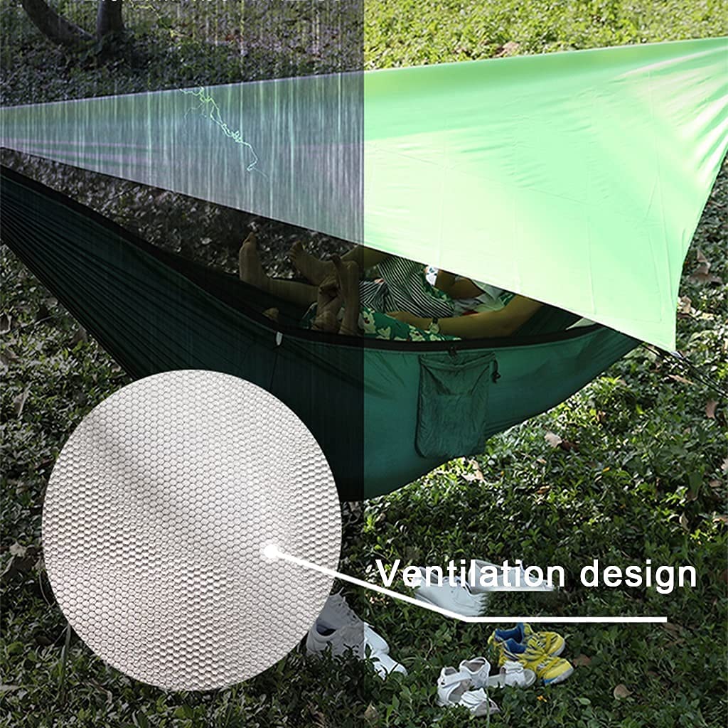 DYTWXG Hamaca para Acampar con mosquitero, para 2 Personas, para Viajes al Aire Libre, de Nailon Ligero, portátil, antivuelco, para Acampar, Hacer Senderismo, mochileros, Viajes, Playa