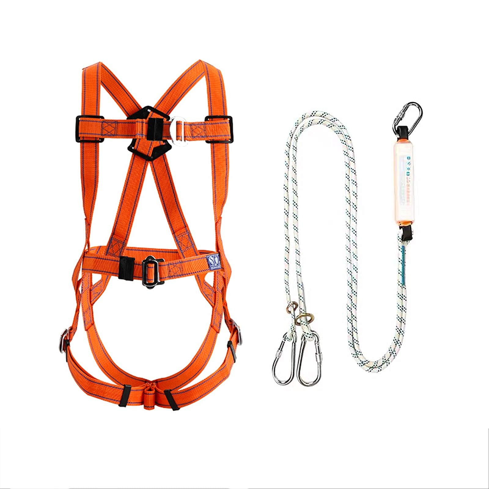 SwaYve Kits de Arnés de Seguridad, Cinturón de Seguridad para Trabajos Aéreos Protección Contra Caídas Arnés de Detención de Caídas Protección Personal Arnés de Seguridad para Construcción de Cuerpo C
