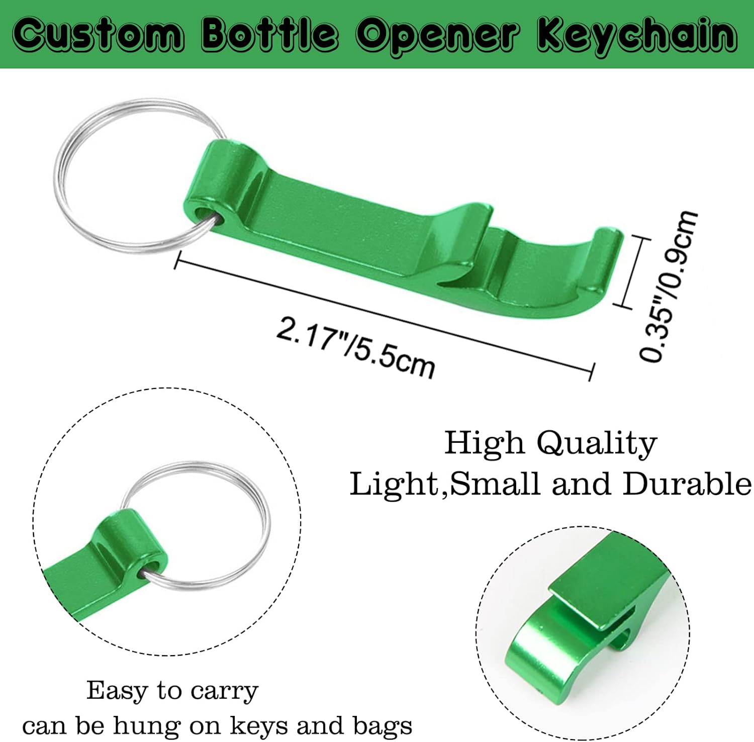 80PCS Personalized Bottle Opener Keychain Bulk Custom Beer Bottle Opener with Logo Text Engraved Wedding Bottle Opener Favors Customized Gifts for Guests Baby Shower Birthday Party-Black