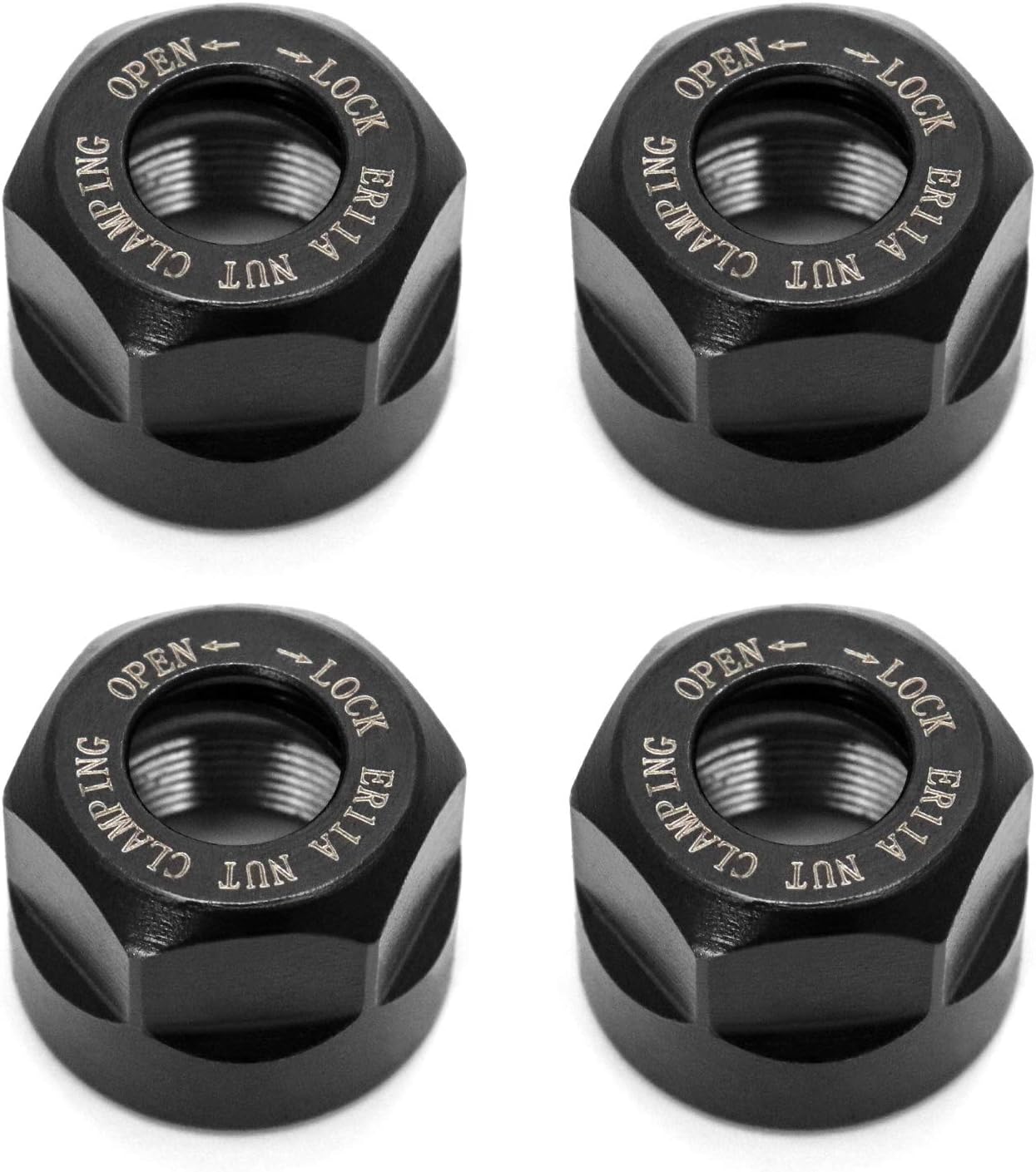 Sourcing Map ER11 Spannmuttern 2 Stück - Sechskantmuttern Für CNC Fräsen Und Drehmaschinen