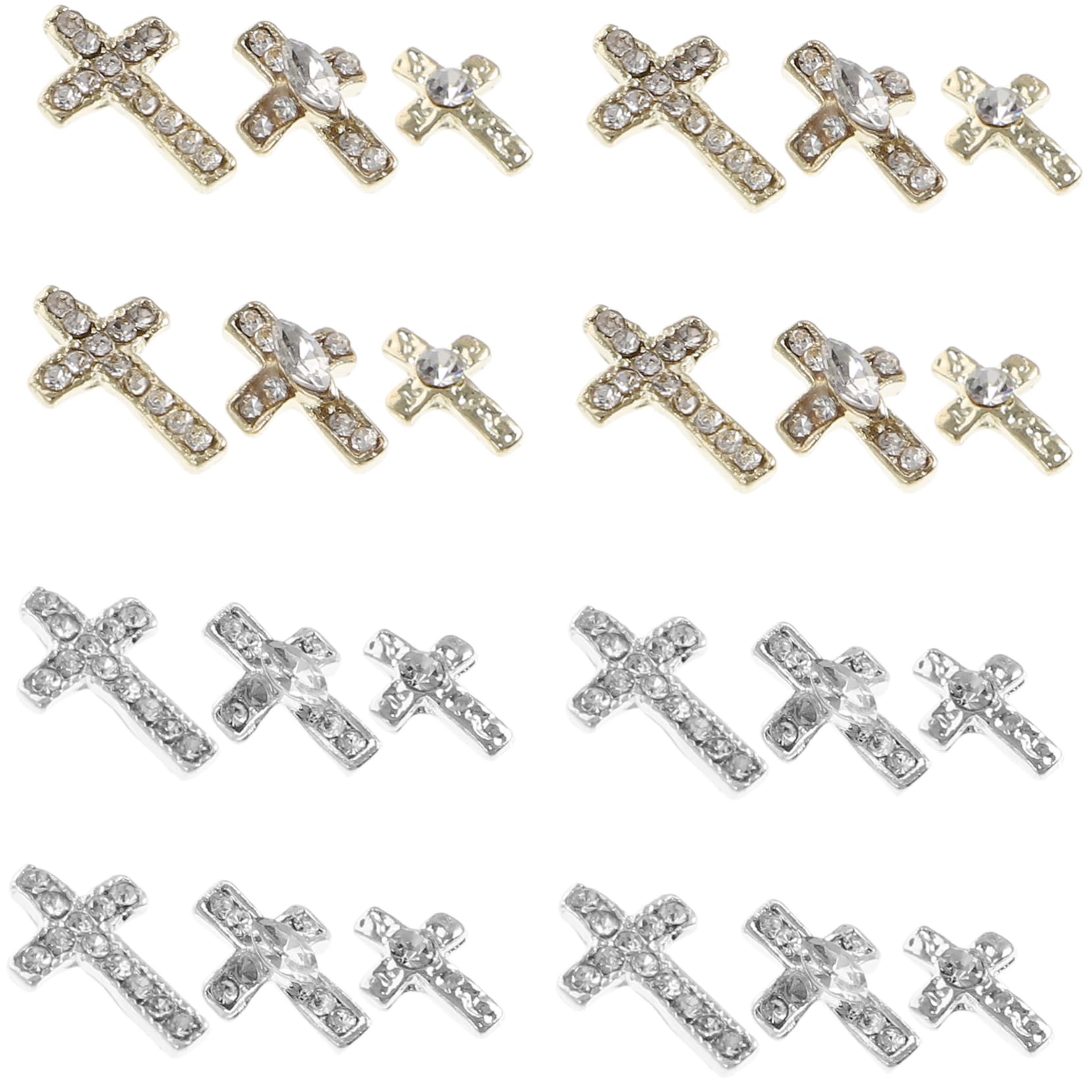 VALICLUD 3 Set Gioielli in Lega Strass Ciondoli Per Il Design Delle Unghie Decorazione Per Manicure Ciondoli Per Unghie Alla Moda Decorazioni Per Unghie Lega Di Zinco 60 Pezzi*3