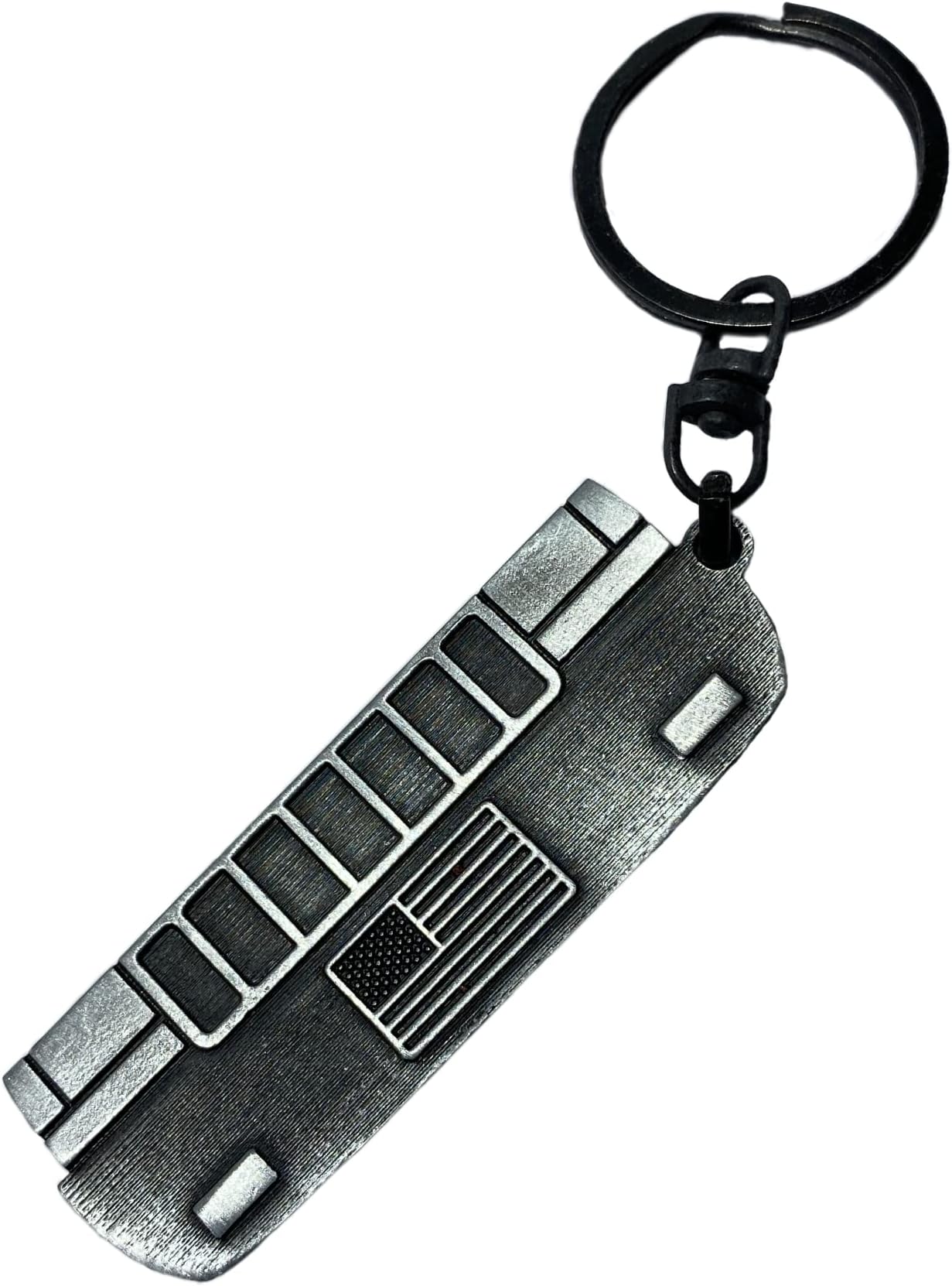 Clearance Metal Front Grille Car Keychain Suit Compatible For Jeep ZJ Grand Cherokee With American Flag, Key Chain Ring
