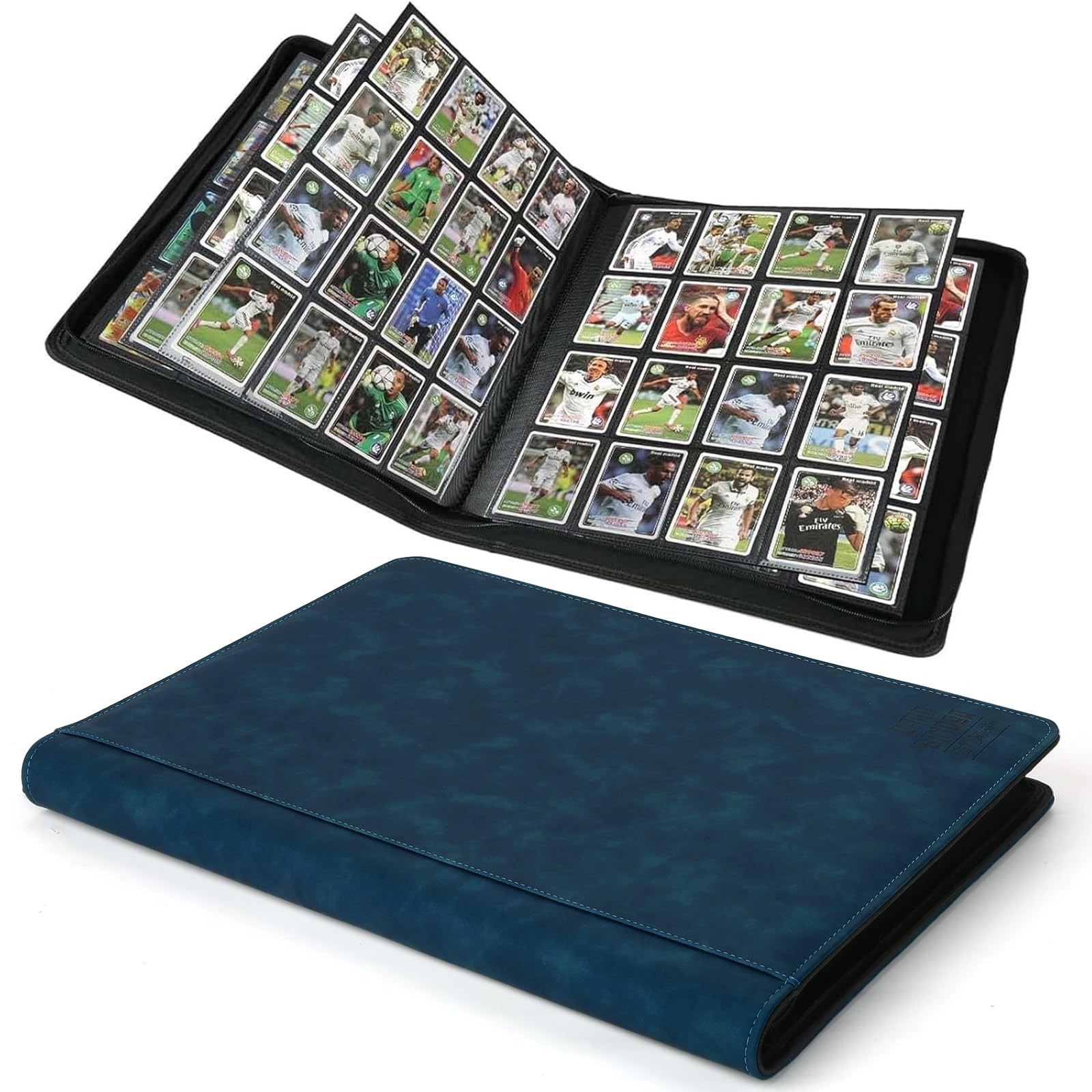 Arkeiliy Premium Ringless Trading Card Binder - 1024 Capacity, 16 Side-Loading Pockets per Page, Archival Quality Protection & Anti-Slip Spine for TCG, MTG, Sports Cards (Navy) — image 1