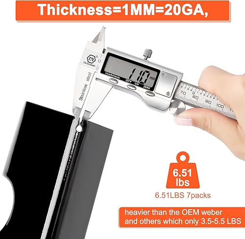 Miniatura 203 de QuliMetal 66033 Barras aromatizantes para Weber Genesis II E-410/E-415/E-435, piezas de parrilla para parrillas de gas Weber GS4 Genesis II LX serie