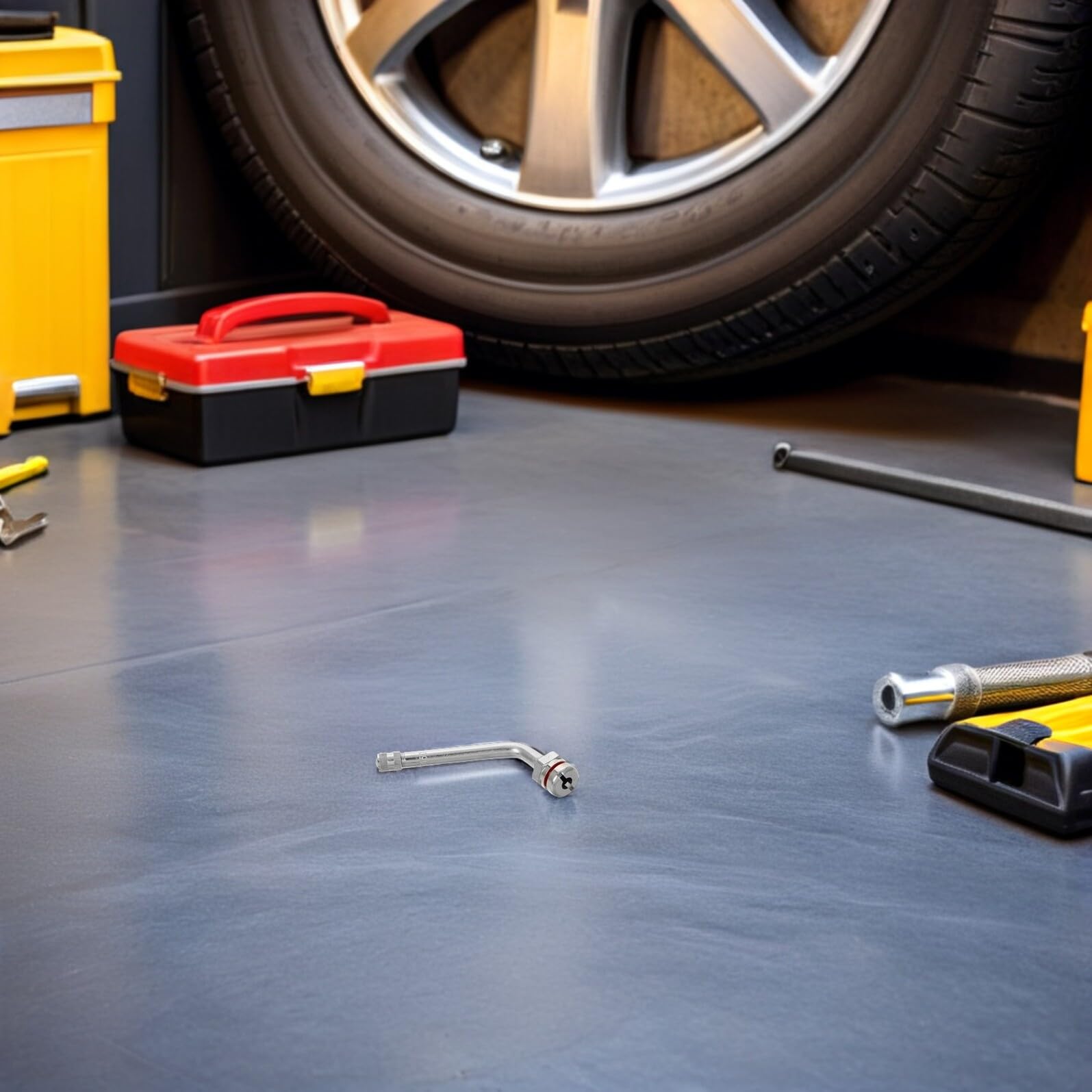 Kit 10 Pezzi Estensori Valvole Pneumatici in Metallo per Camion, Estensione Stelo Valvola Tubeless Sigillatura Antiperdita, Resistente per Manutenzione Pneumatici Pesanti