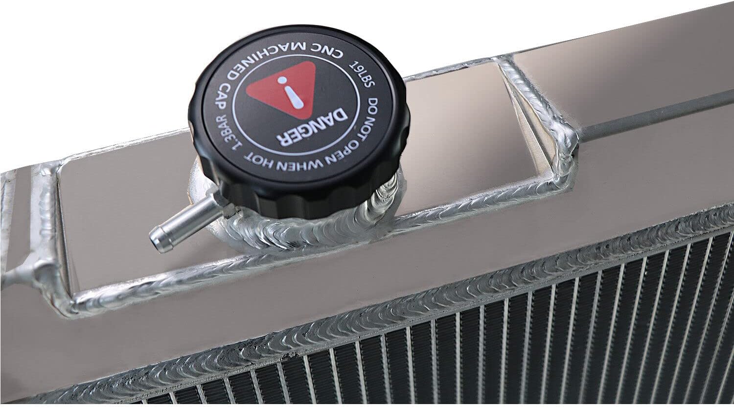 ALLOYWORKS 4 Row Core Aluminum Radiator For 1961-1966 Chevy C/K Series Truck Pickup Suburban (Radiator Fan Shroud KIT)