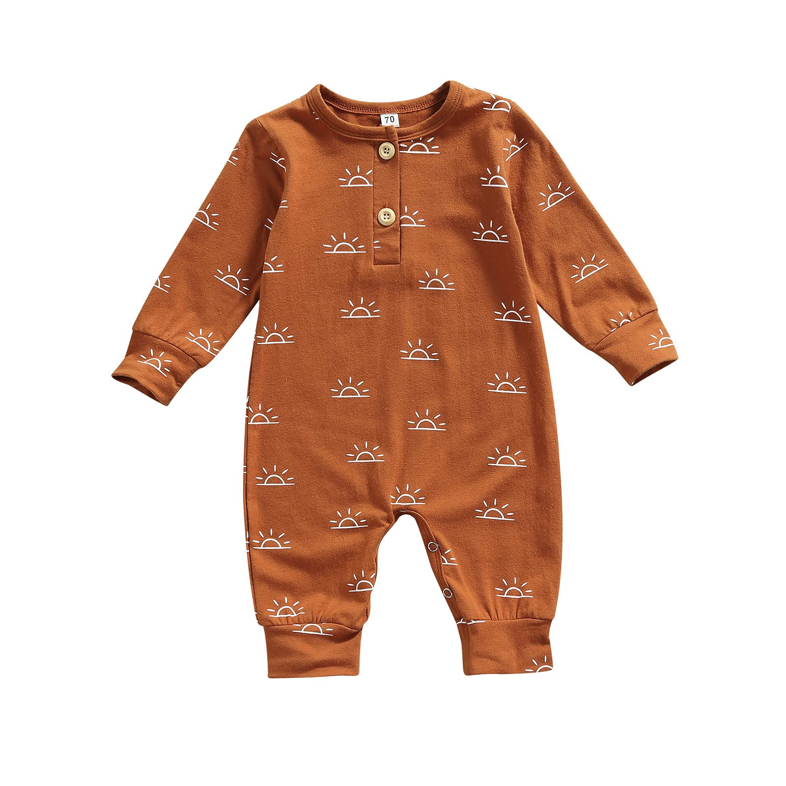 Newborn Baby Boy Romper Bodysuit Short Sleeve Cartoon Tiger Print