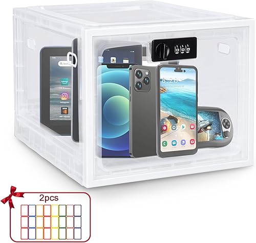 Lalifebuss Cajas de bloqueo de combinación para artículos personales, caja de almacenamiento con cerradura para casillero de oficina, escuela,