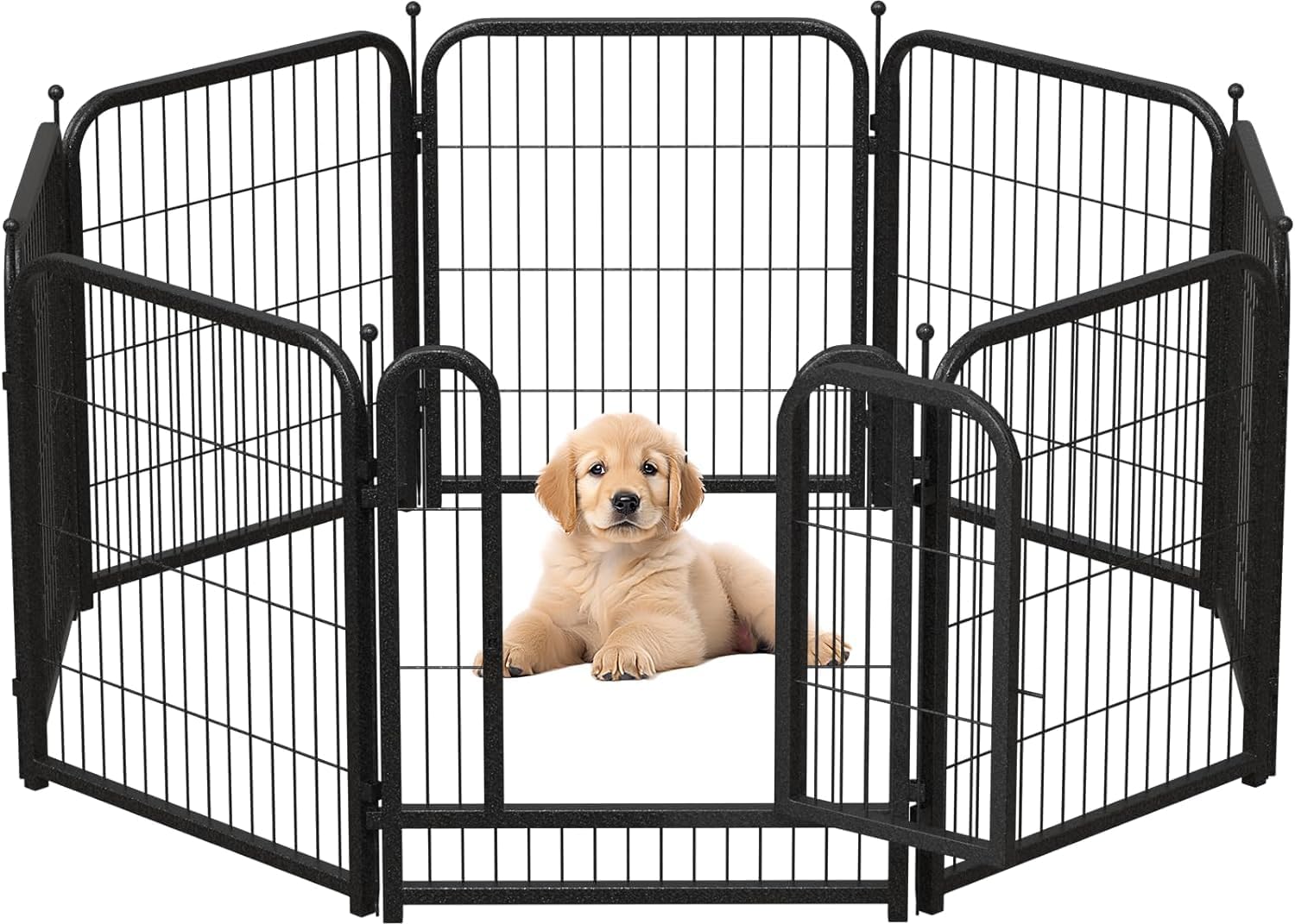Dog Playpen 8/16 Panels 32″ Height Heavy Duty Dog Fence Puppy Pen for Large Medium Small Dogs Indoor Outdoor Foldable Pet Exercise Pen