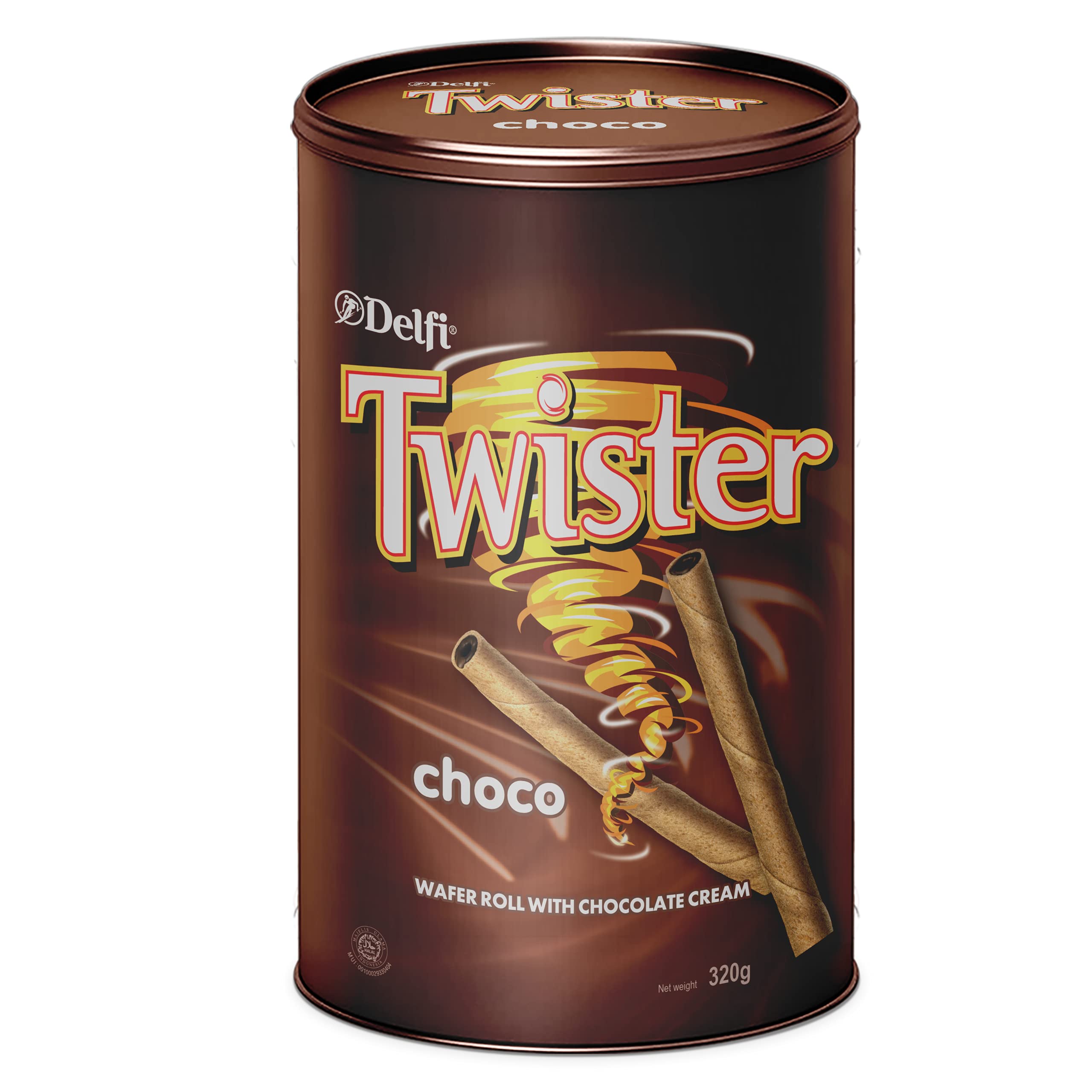 Delfi Twister Choco Wafer Rolls- (Net Quantity 320g)