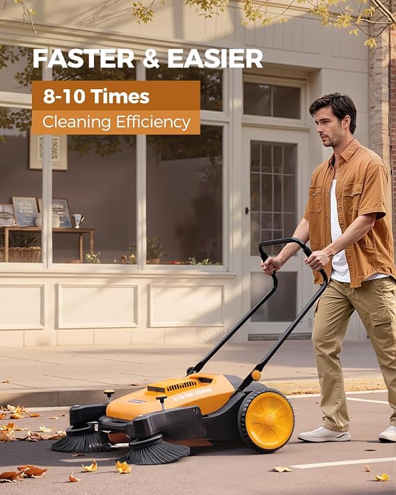 Walk-Behind Manual Industrial Floor Sweeper, 41 Sweeping Width