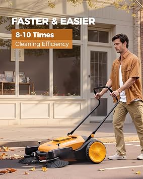 Walk-Behind Manual Industrial Floor Sweeper, 41 Sweeping Width