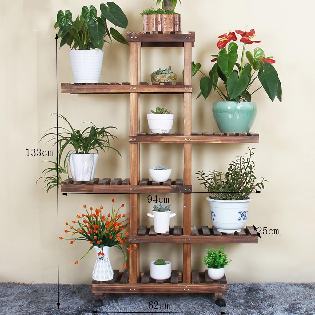 Sale Rhh 绿植盆栽架 フラワースタンドソリッドウッドフラワースタンドマルチレイヤーリビングルームバルコニーフロアシェルフ 多功能花架 Mda33 Fr