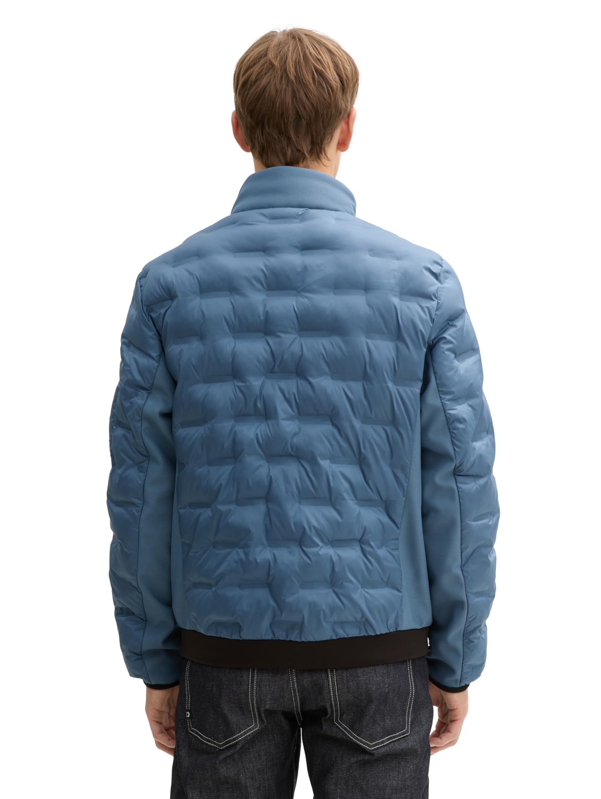 TOM TAILOR Hybrid Weste mit Abnehmbarer Kapuze, Black, M – Ansicht 2