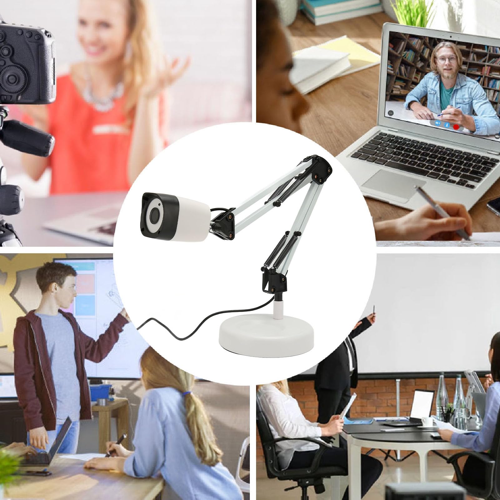 Scanner per Documenti Portatile Intelligente, Scanner USB A3 A4 Ad Alta Risoluzione 3264x2448 da 8 MP per Insegnamento, Ufficio
