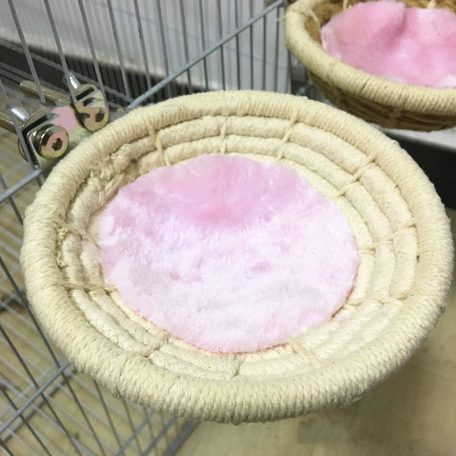 Bird's Nest Bird's Nest Cage With Parakeet Breeding Nest Handmade Cotton Rope Bird's Nest Bird's Nest Bed With Upholstery And Set Screws Parrot Finch