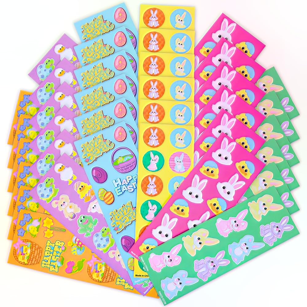 Rhode Island Novelty 100 Stickers Assortment Easter Holiday Classic Character Sheets