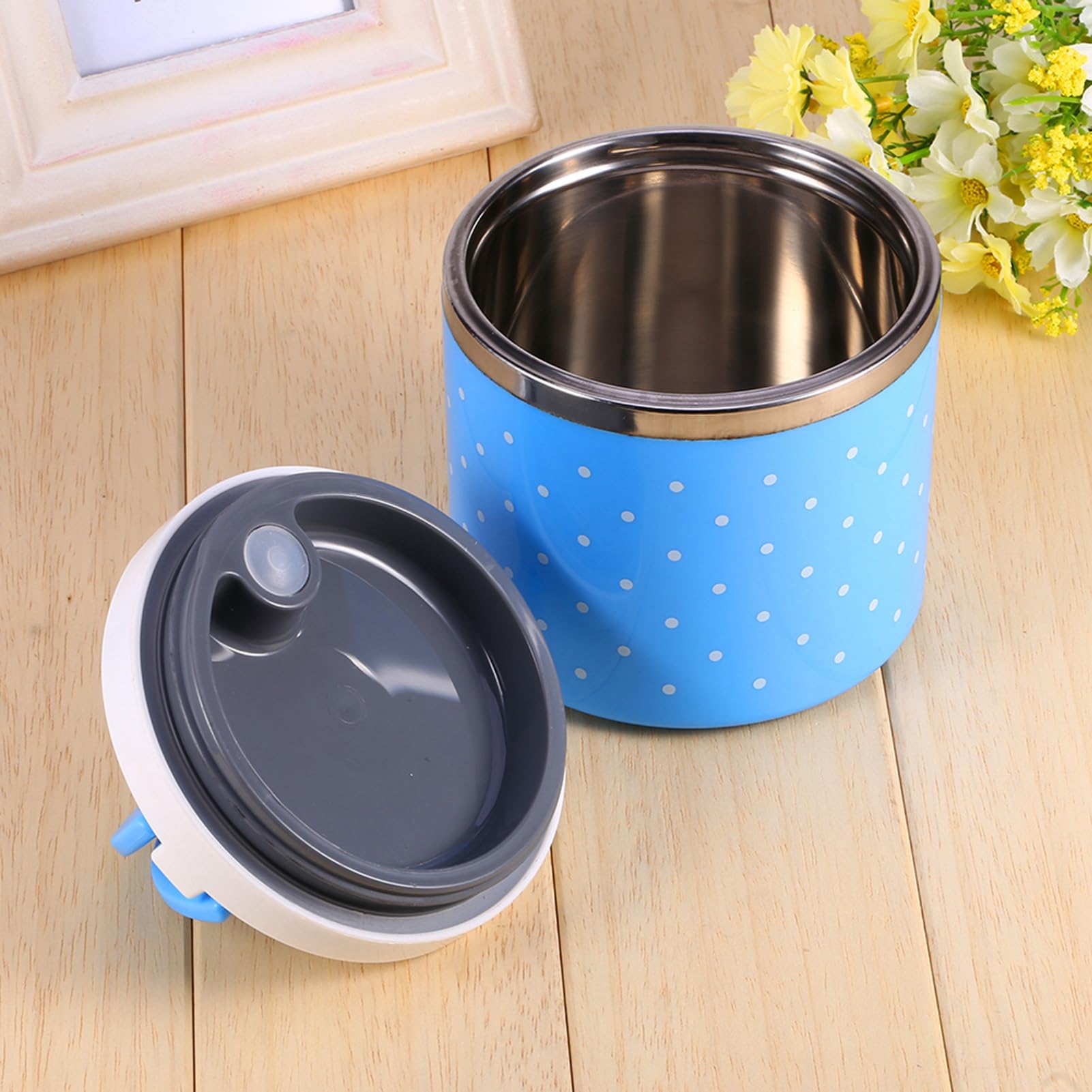 Lonchera térmica para adultos y niños, 1 capa de acero inoxidable con aislamiento térmico