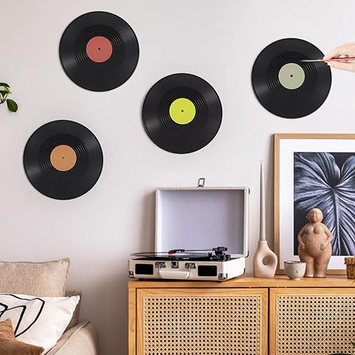 Miniatura 6 de BOHUIZ 8 unidades de 12 pulgadas para decoración de pared de discos de vinilo en blanco de 12 pulgadas, pósteres de cubierta de álbum de CD, discos