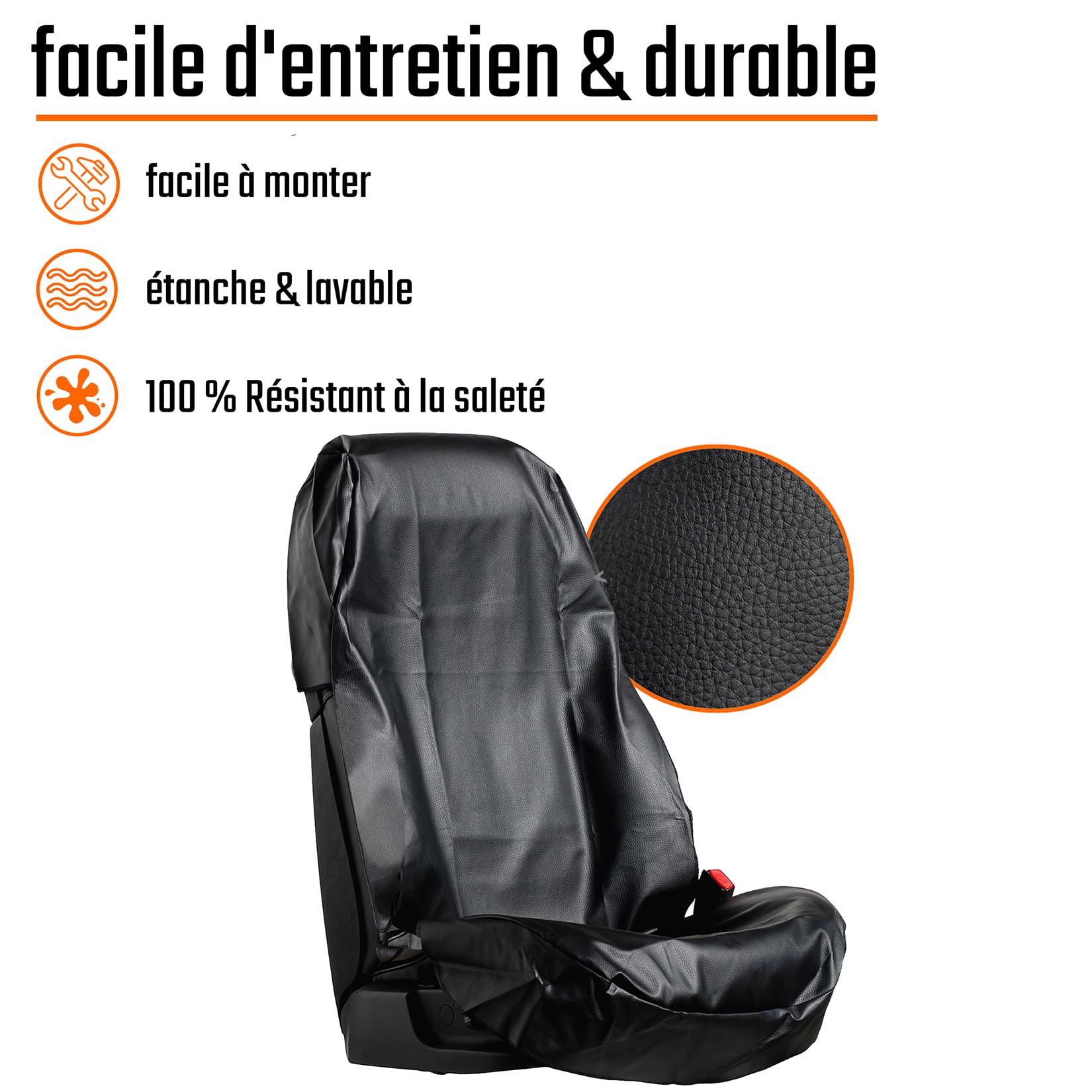 Housse Imperméable Siège Voiture Housse De Siège Auto Arrière Imperméable - Protection Maxi Contre Taches & Liquides - Universelle Housse De Protection Siège Voiture