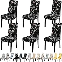 Vista 164 de JQinHome 6 fundas protectoras para sillas de comedor, de alta elasticidad, extraíbles y lavables, para el hogar, fiesta, hotel, ceremonia de boda