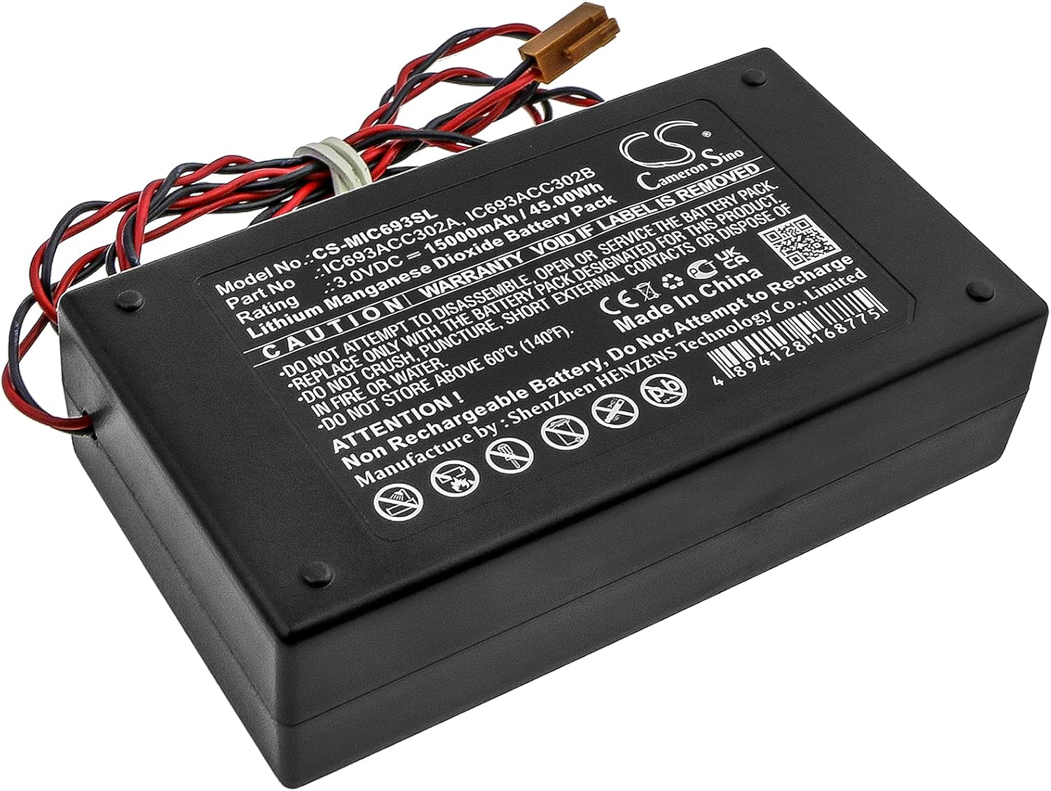 Cameron Sino Battery for GE Fanuc IC693ACC302A, IC693ACC302B PN:GE Fanuc 15000mAh / 45.00Wh
