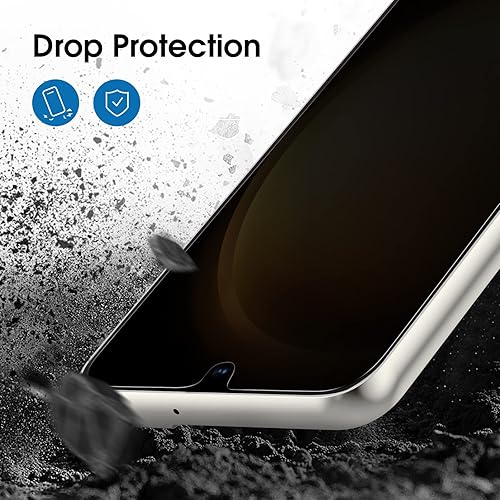 Miniatura 5 de amFilm Paquete de 2+2 protectores de pantalla de privacidad para Samsung Galaxy S23+/S23 Plus de 6.6 pulgadas con protector de lente de cámara,