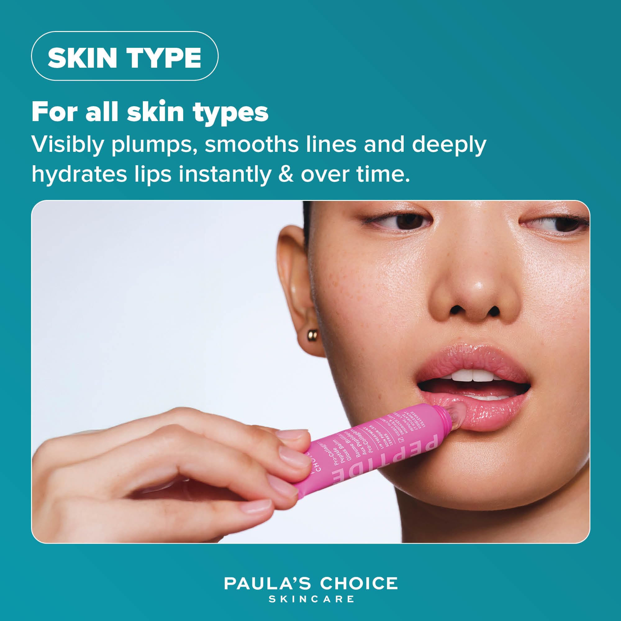 Paula's Choice Gloss Labial Pro-Colágeno Péptidos Sheer Pink, 15 ml | Bálsamo Tratamiento Labial Nutritivo - Hidrata, Voluminiza & Suaviza tus Labios - Acabado Brillante - con Manteca de Karité
